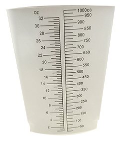 Container Graduated Triangular Measuring Polystyrene, 1,000 mL (32 oz.) (1/EA 200/CS) by Medegen Medical Products LLC  ID H972-01